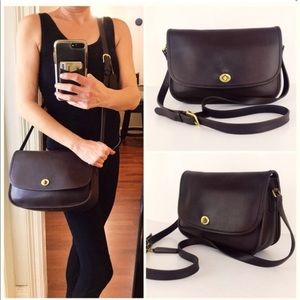 Coach Vintage Dark Brown Leather City Crossbody